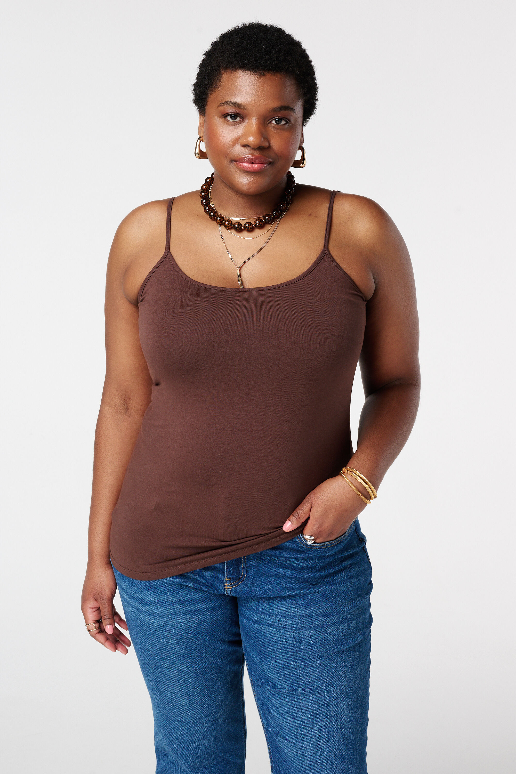 Spaghetti-Top mit Stretch