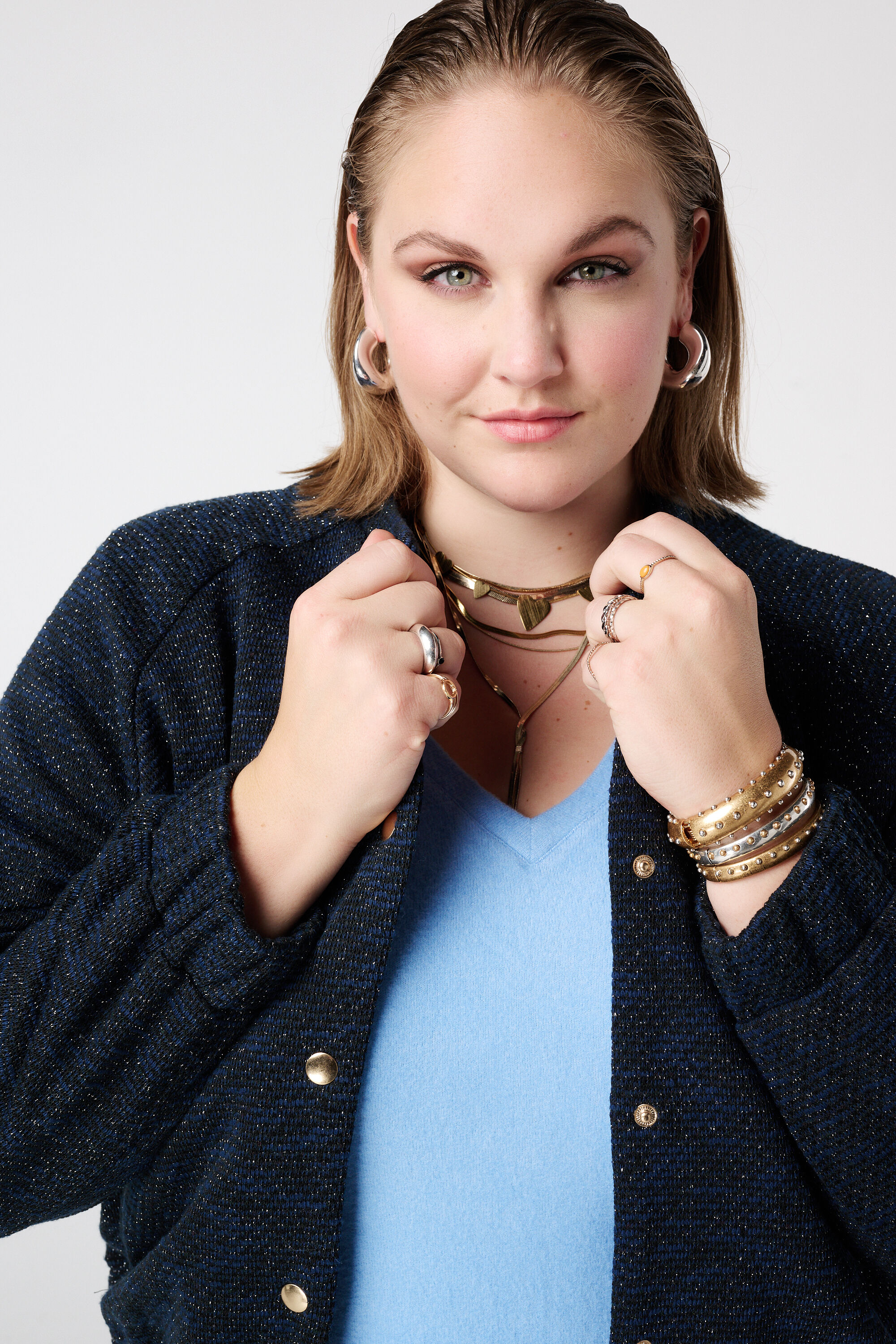 Bomberjacke mit Lurex image number 4