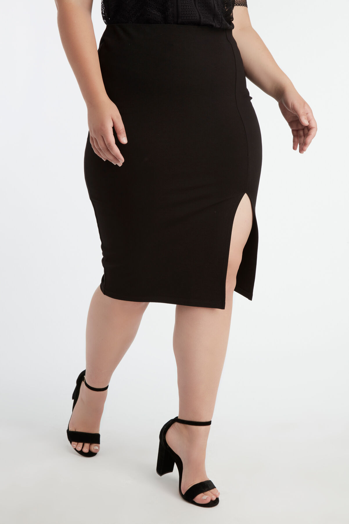 Bleistiftrock mit Schlitz image number 3