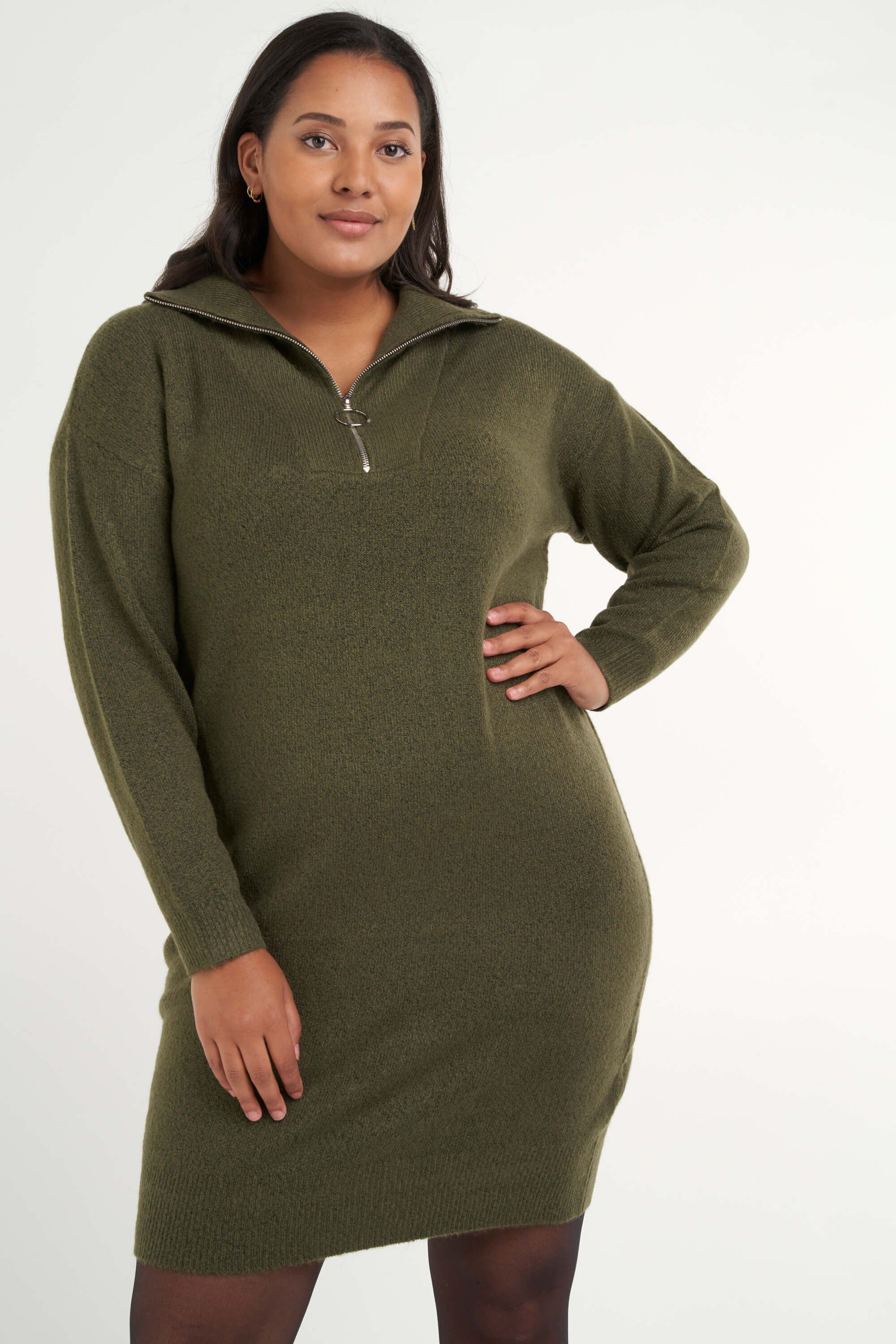 Langer Pullover mit Rei&szlig;verschluss  image number 5