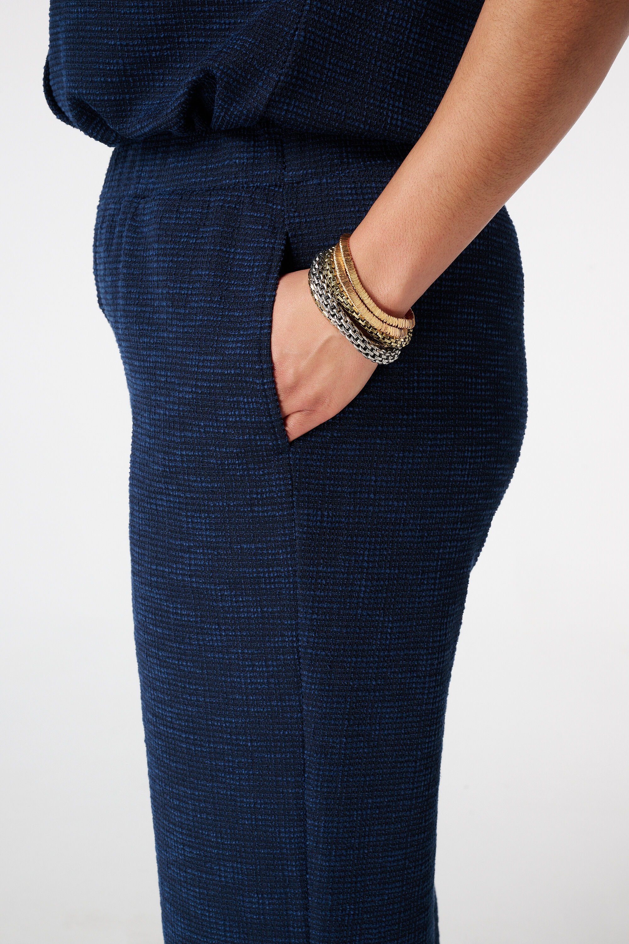 Wide Leg Hose aus Boucl&eacute; image number 4