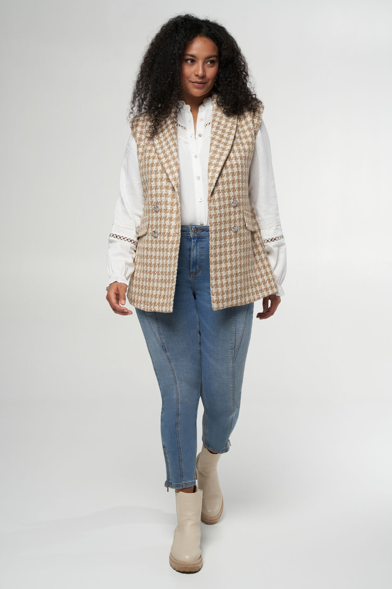 Zweifarbige Tweedweste image number 5