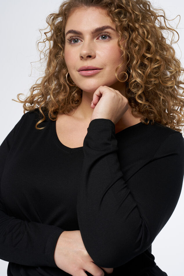 Langärmeliges Oberteil mit V-Ausschnitt image number 2