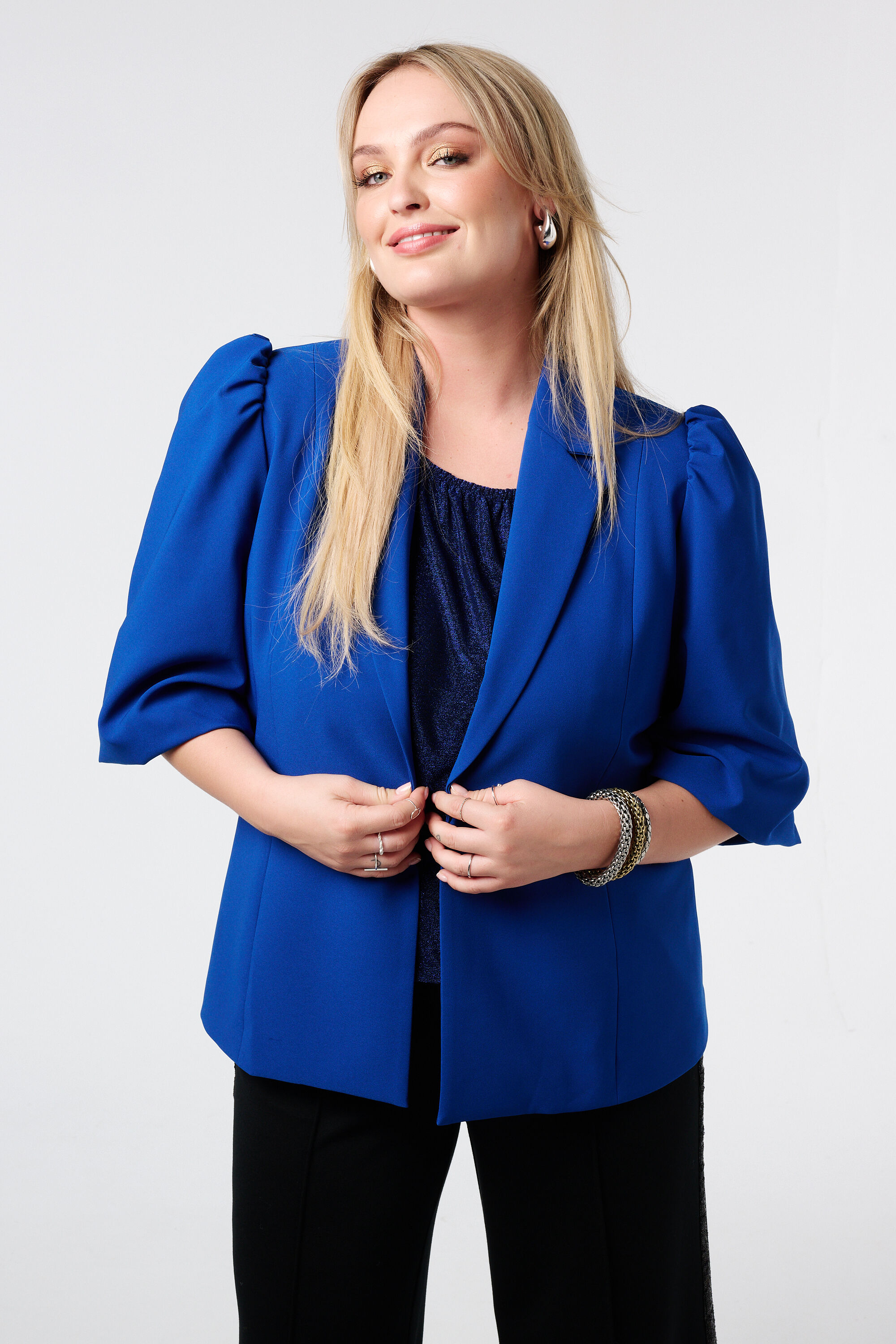 Blazer mit Puff&auml;rmeln