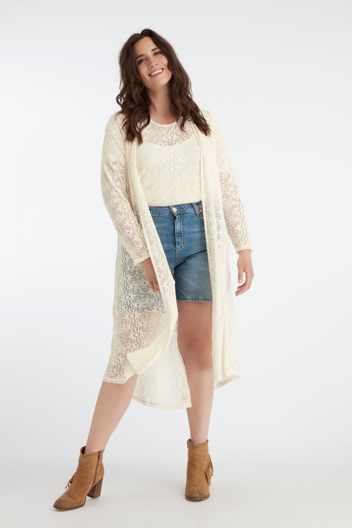 Langer Spitzen-Cardigan image number 5