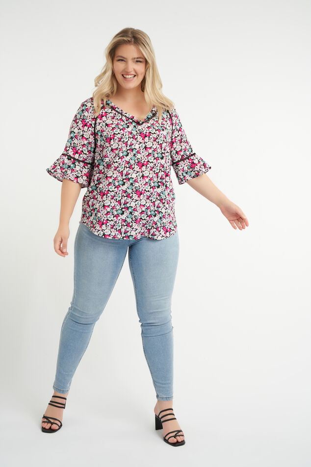 Bluse mit Blumen-Print image number 5