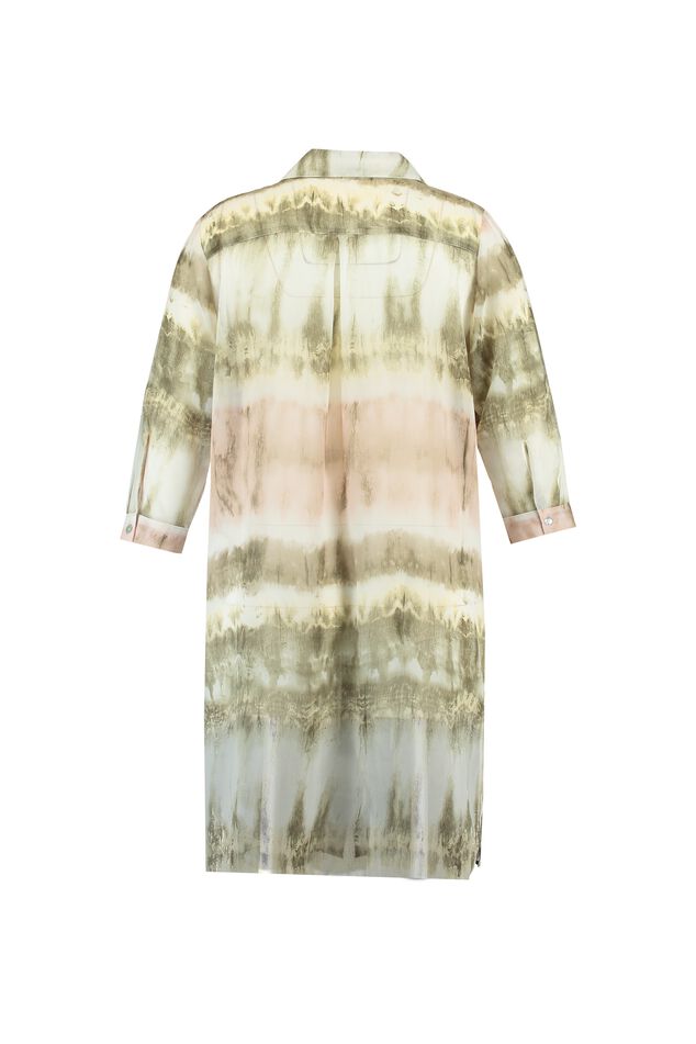 Durchsichtige Bluse mit Batik-Print image number 2