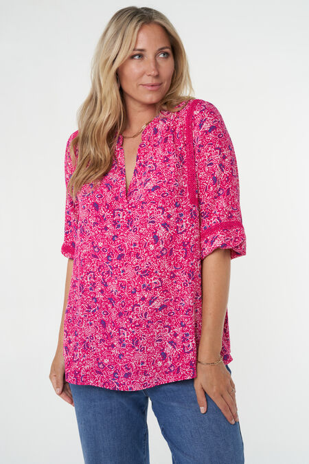 Bluse mit Print-Muster