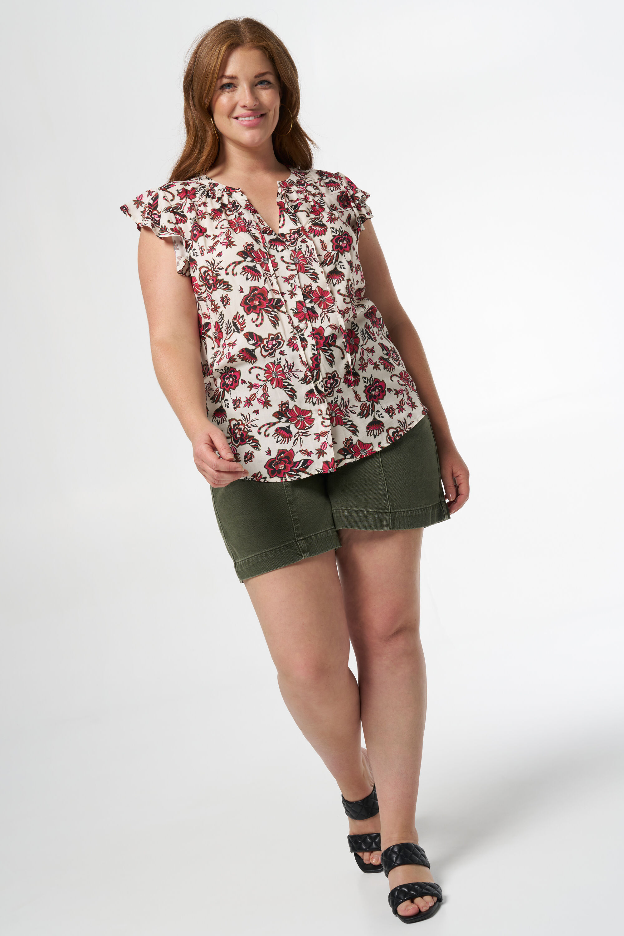 Bluse mit Volant&auml;rmeln image number 5