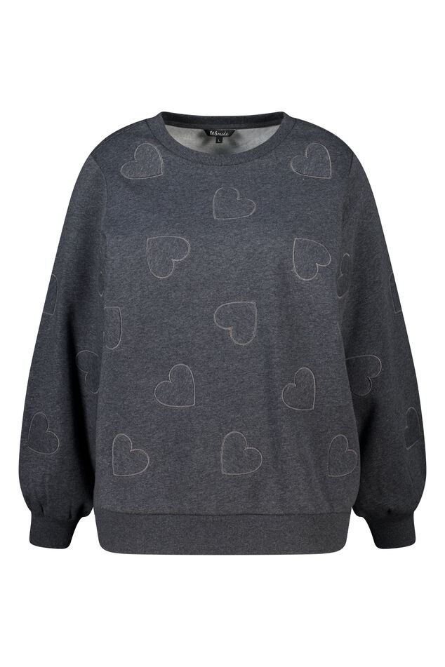 Sweatshirt mit gestickten Herzen image number 1