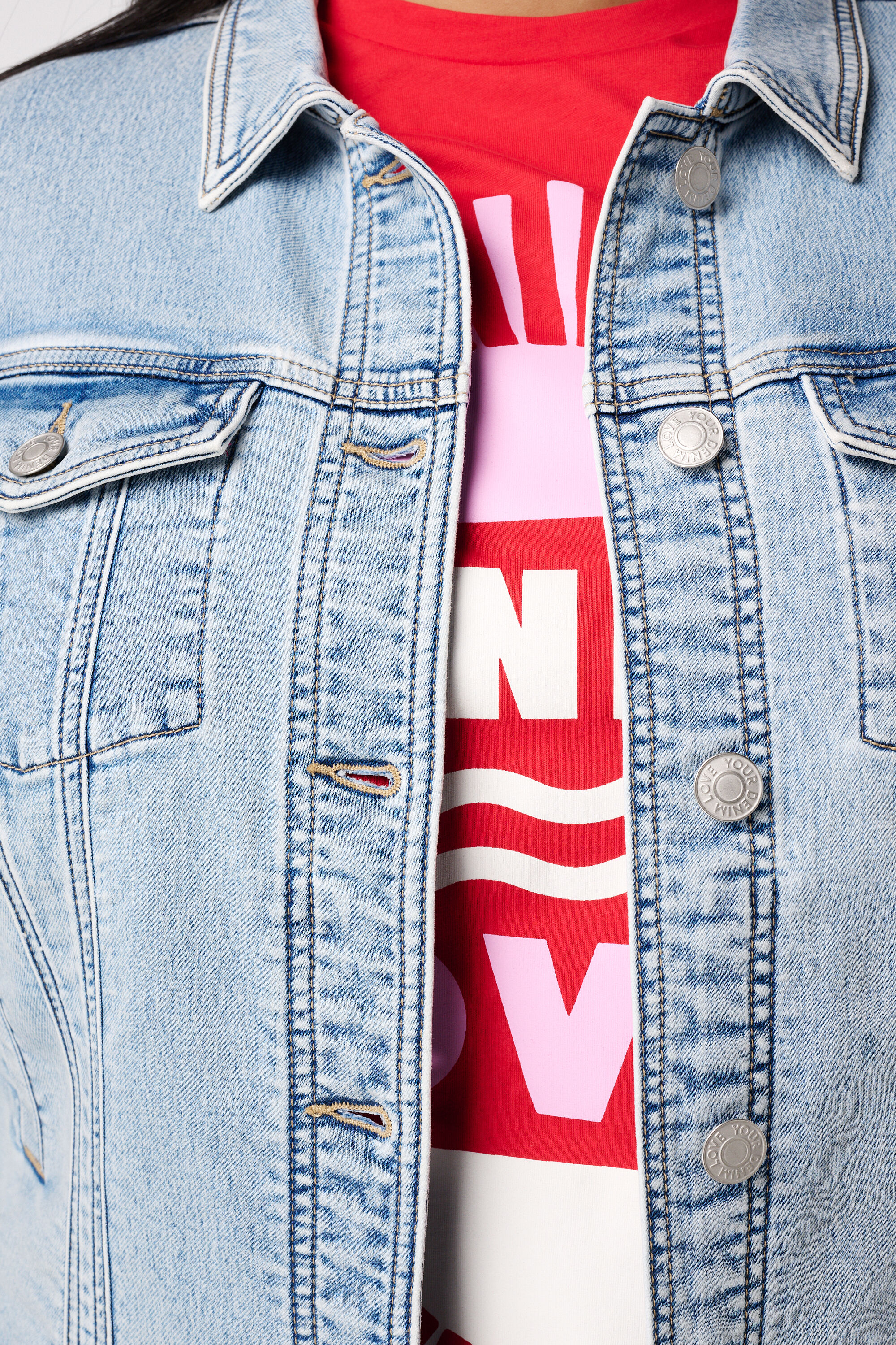 Nietenjacke mit Knopfverschluss image number 6