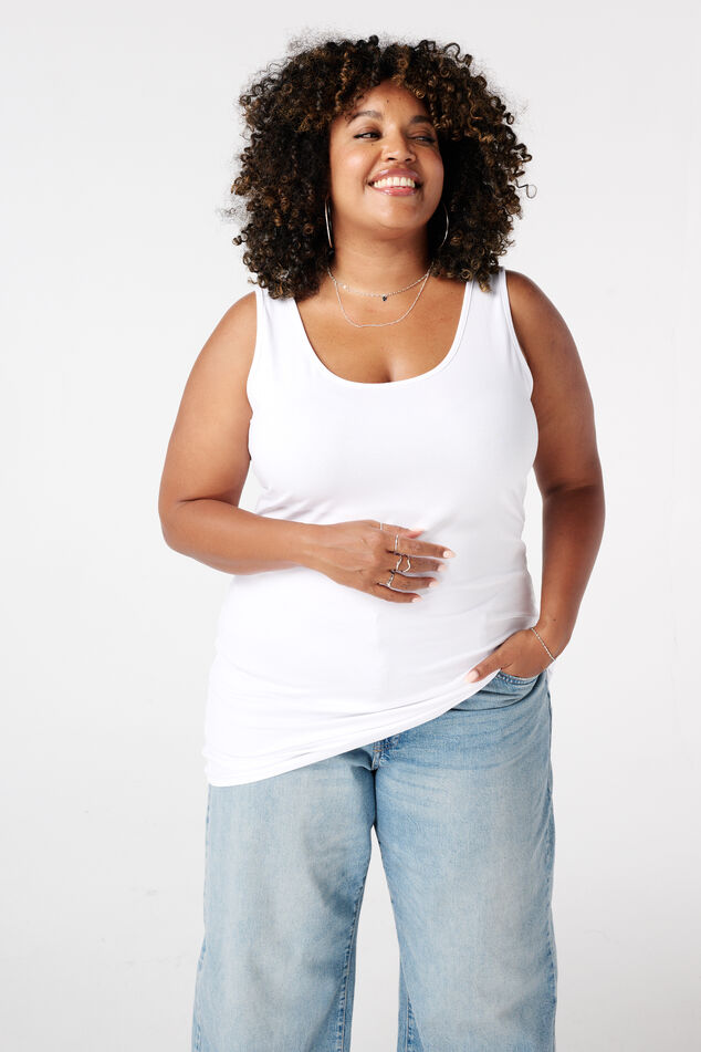 Extra langes Baumwoll-Singlet image number 0