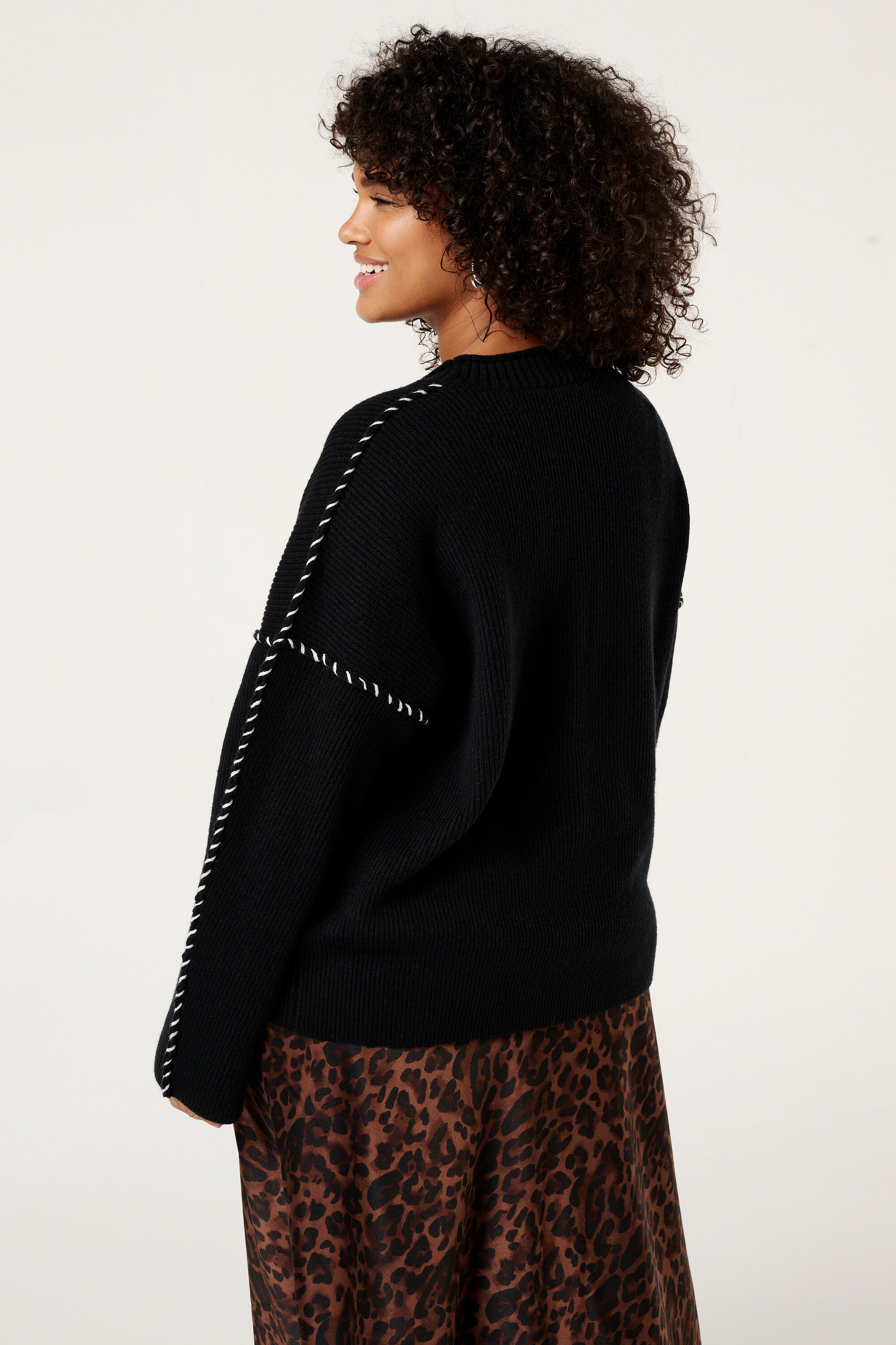 Pullover mit Steppn&auml;hten image number 3