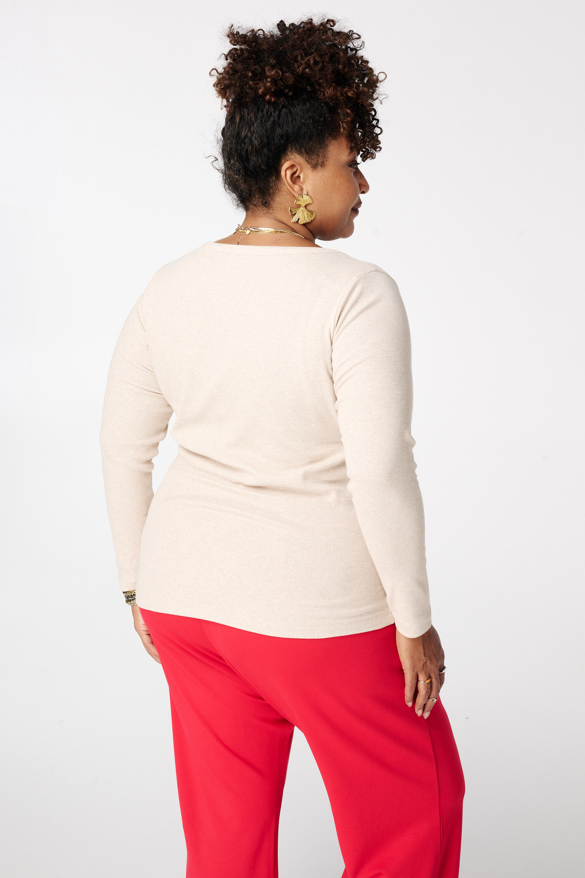 Geripptes Langarmshirt image number 3