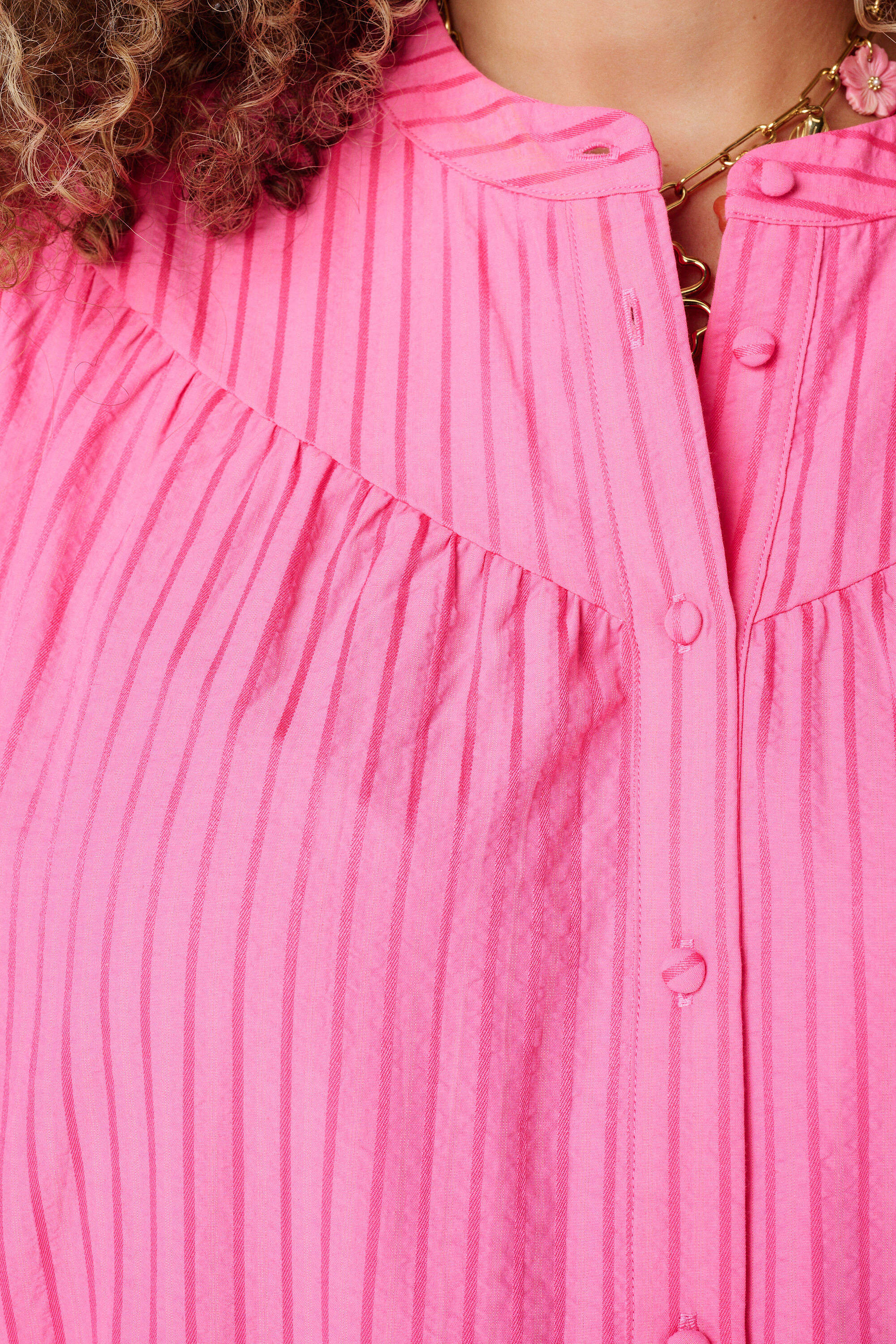 Bluse mit Streifendetail  image number 6