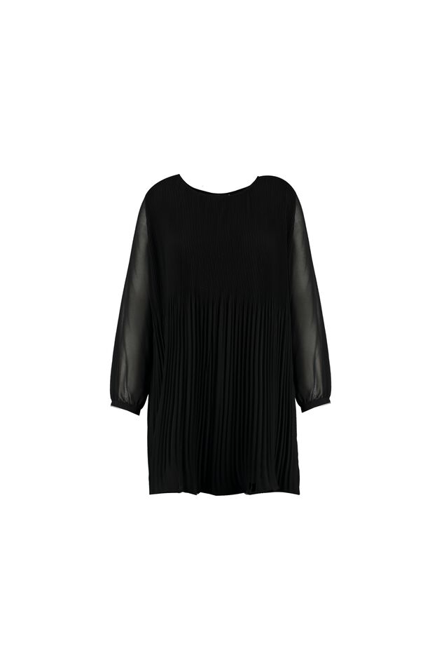 Einfarbiges plissiertes Kleid image number 1