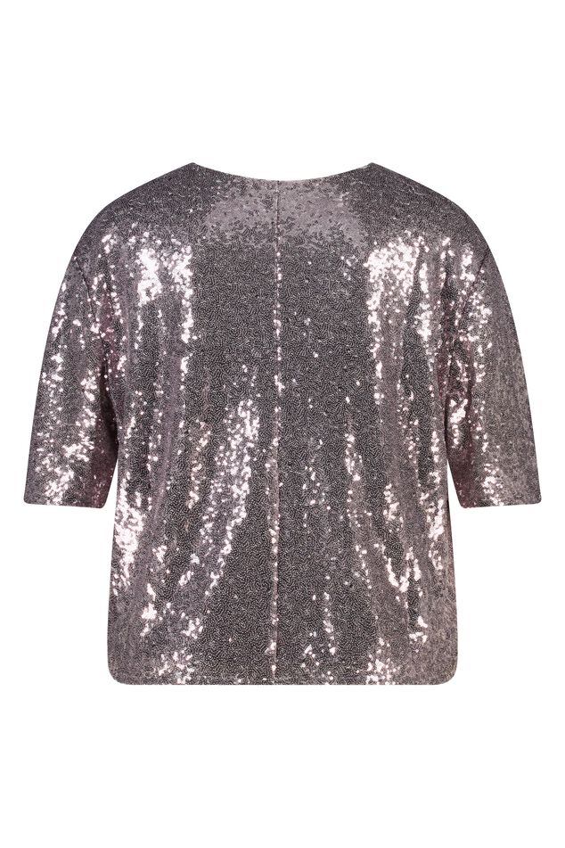 Kurzärmliges Paillettentop image number 2