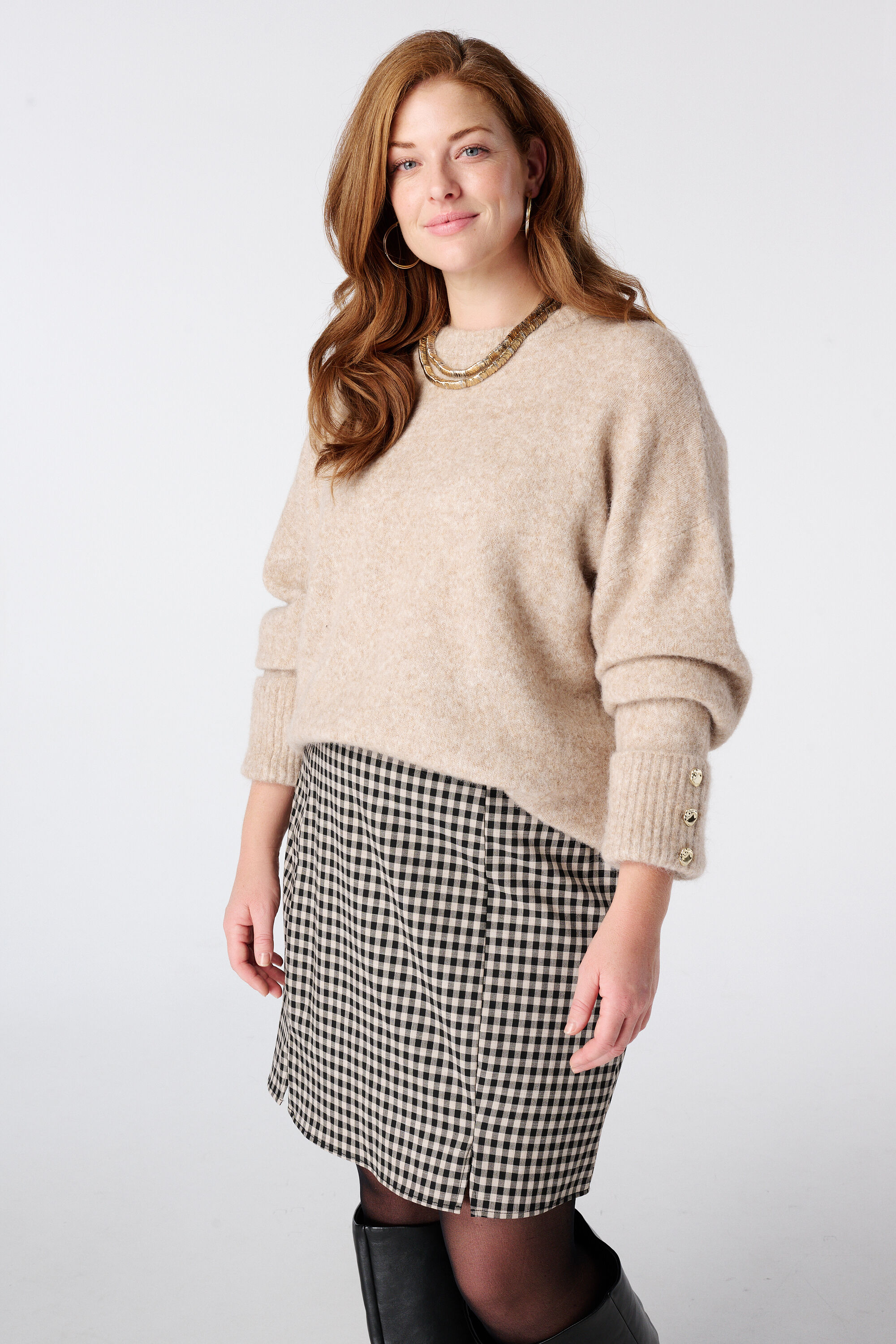 Pullover mit Manschettenkn&ouml;pfen