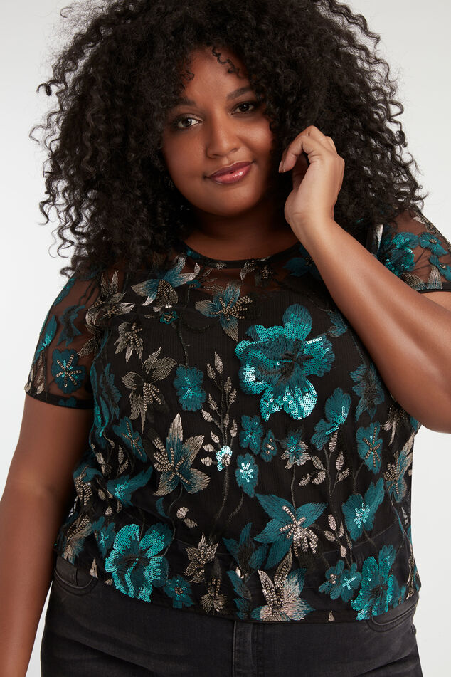 Cropped-Top mit Stickerei image number 0