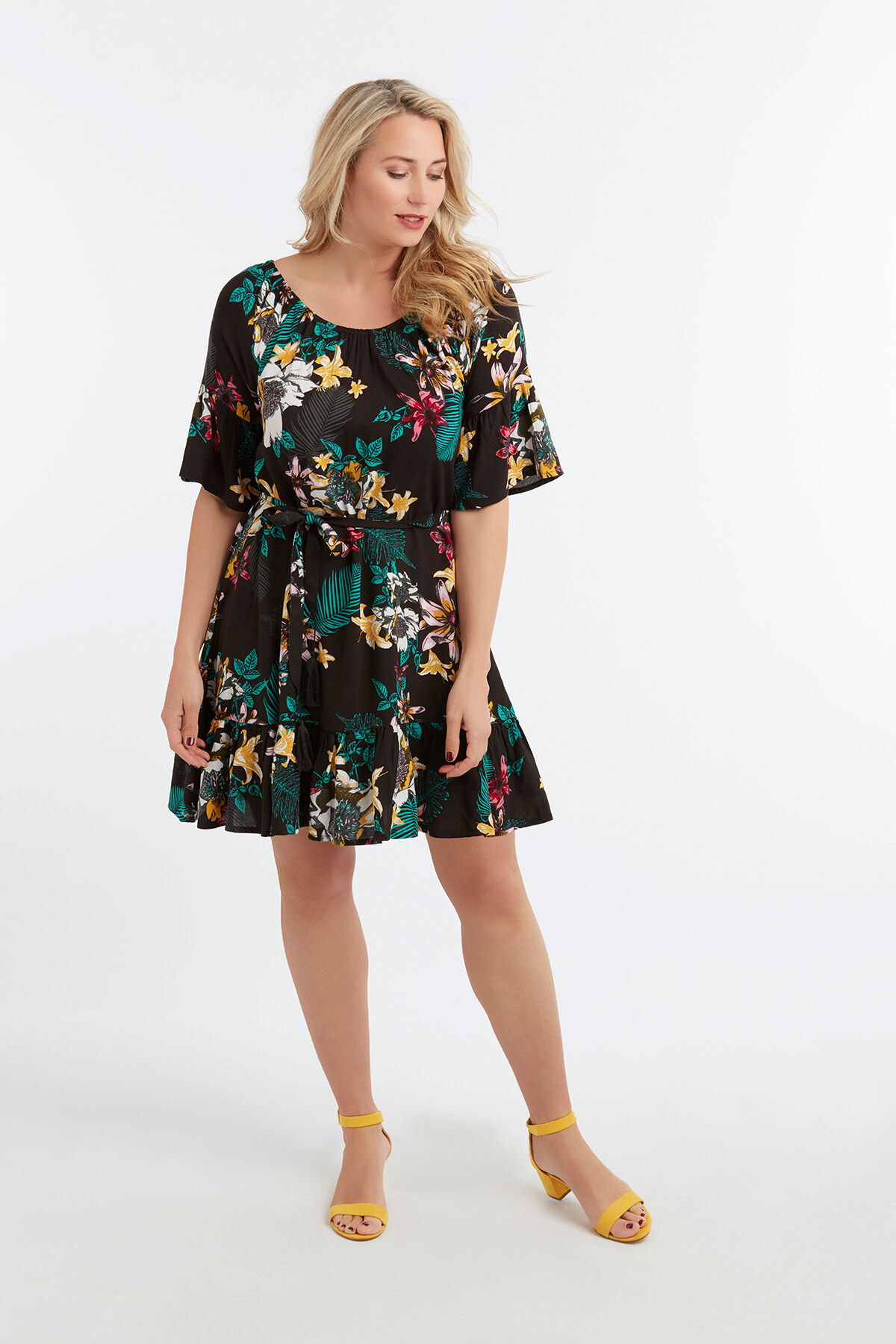 Kleid mit floralem Print image number 3