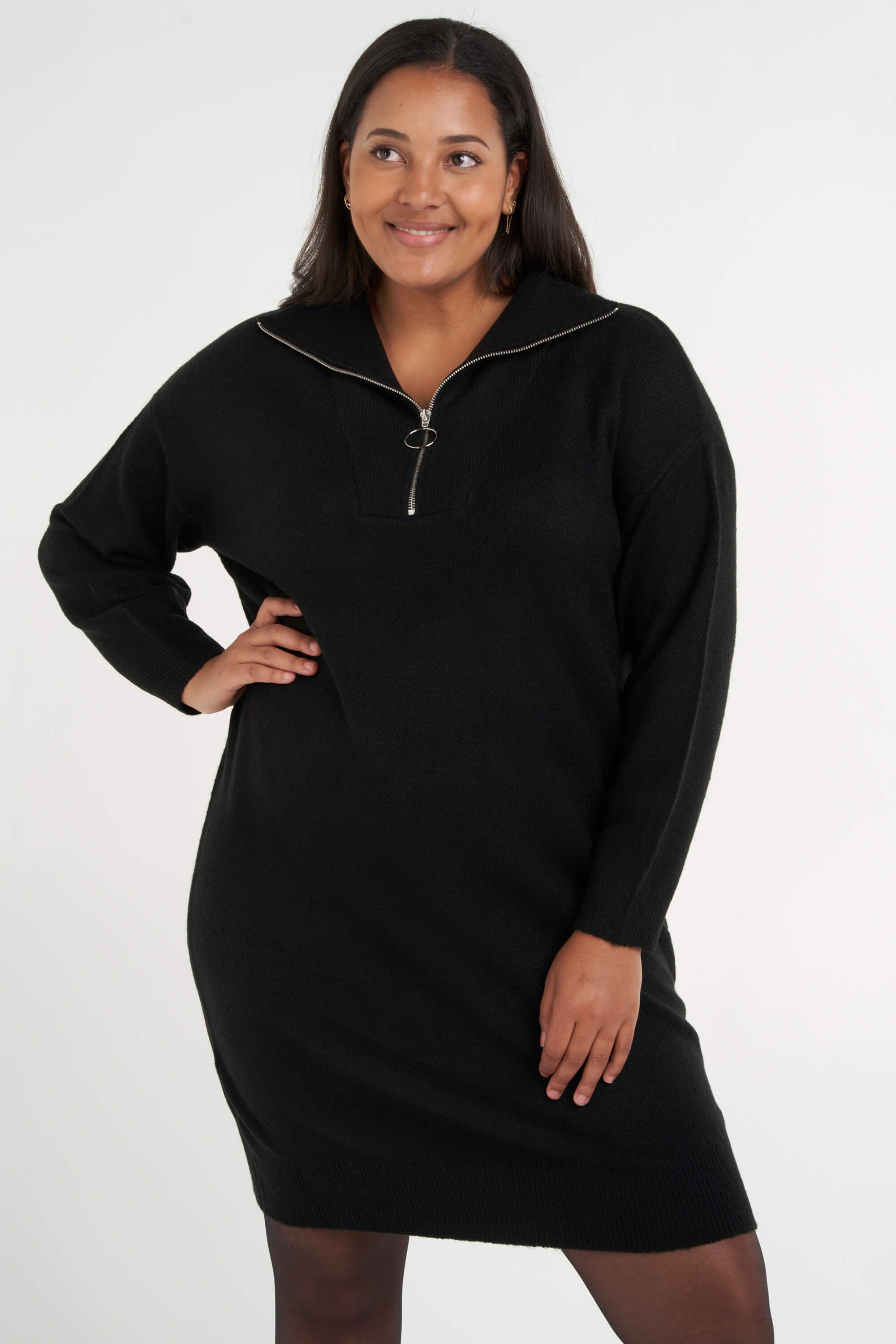 Langer Pullover mit Rei&szlig;verschluss  image number 5