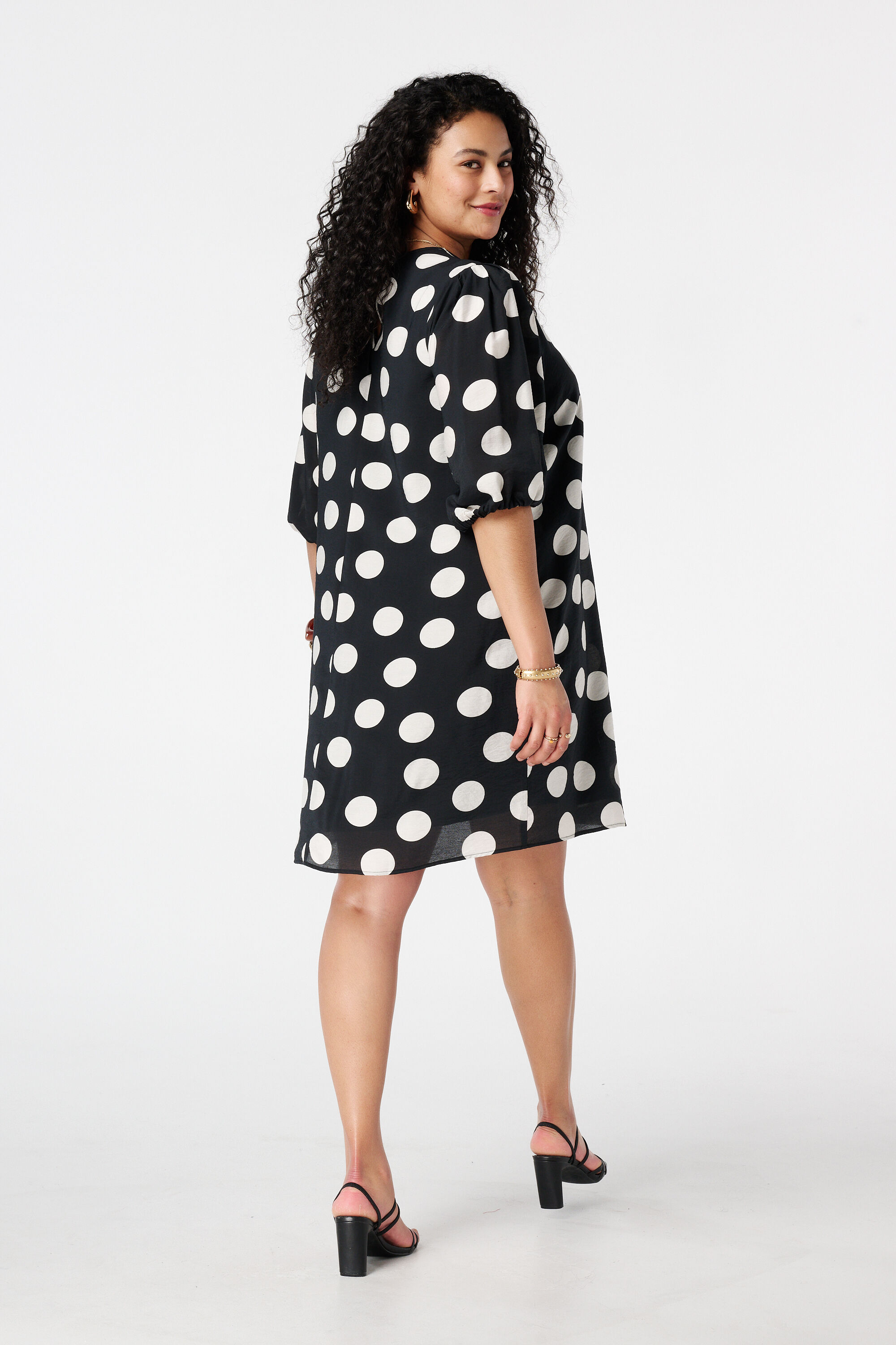 Kleid mit Polka Dot image number 3