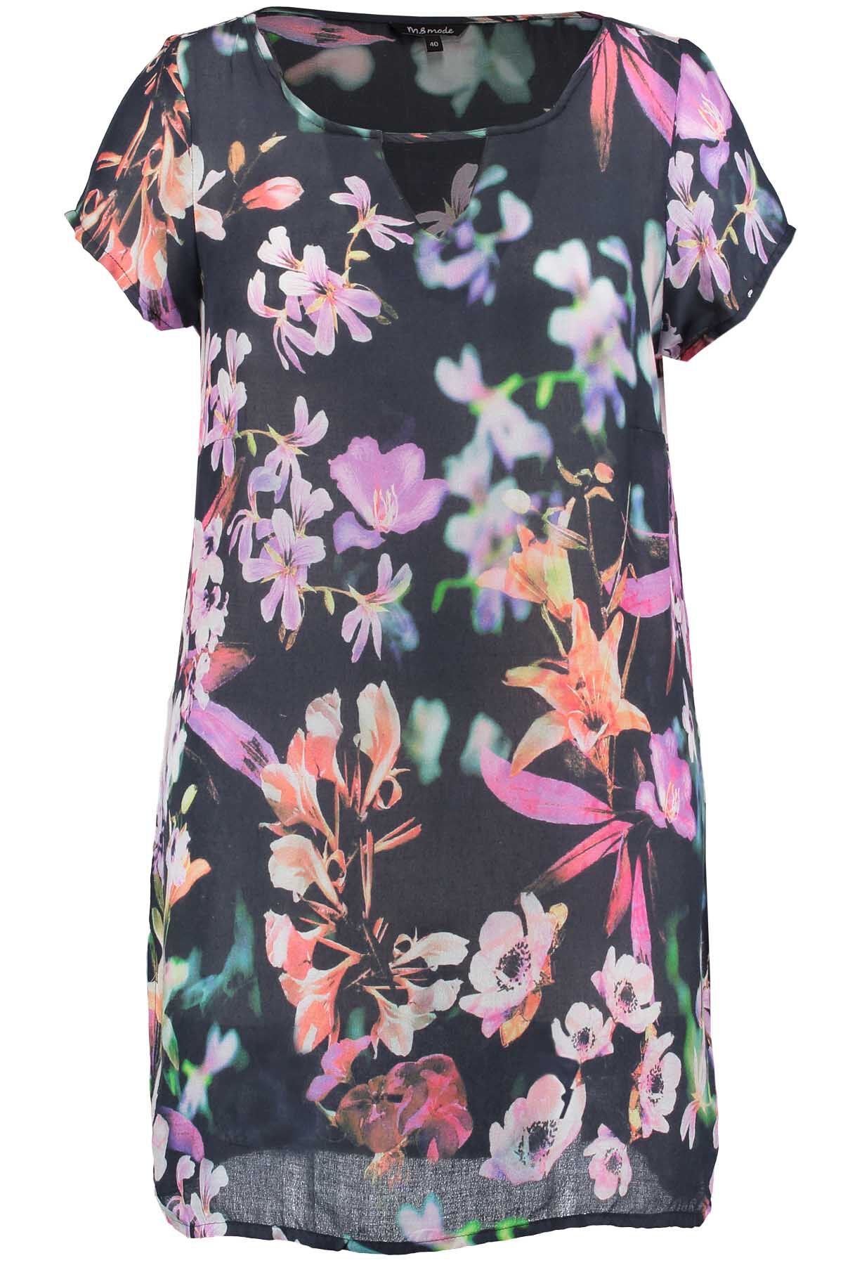 Farbenfrohe Schulterfreie Bluse image number 1