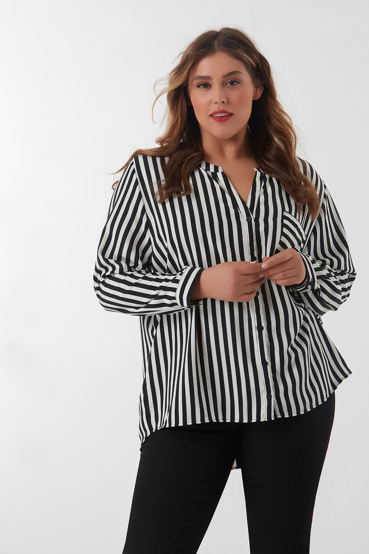 Bluse mit Brusttasche image number 3