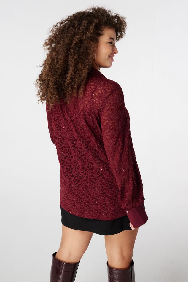 Top mit Spitze und Pailletten image number 3