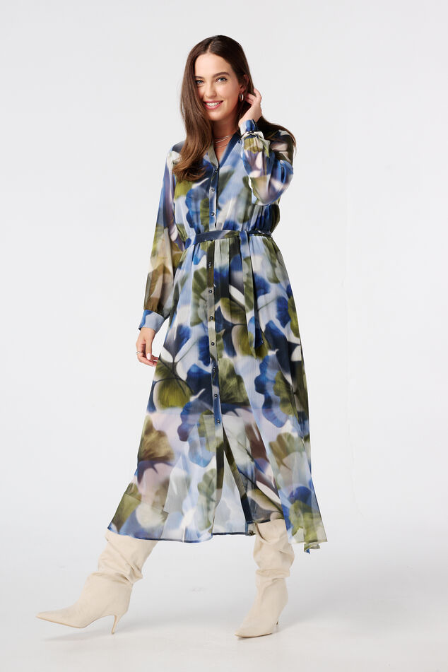Langes Kleid mit Print image number 0