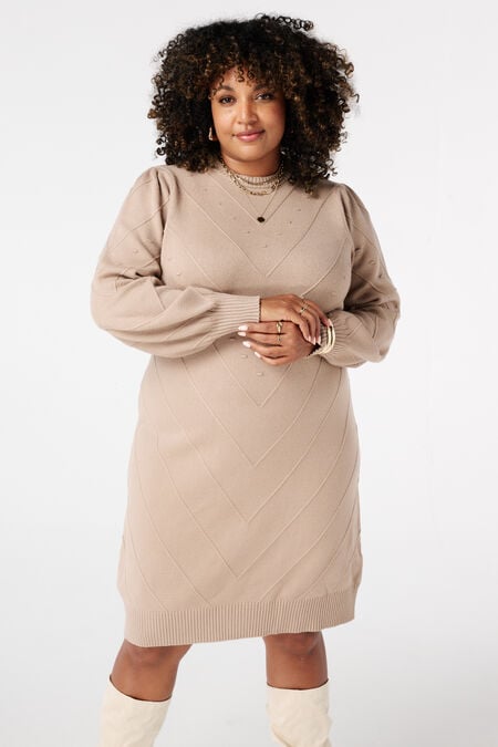 Strickkleid mit Ballonärmeln Strickkleid mit Ballonärmeln