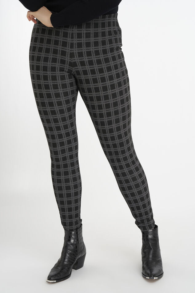 Plaid-Treggings image number 0