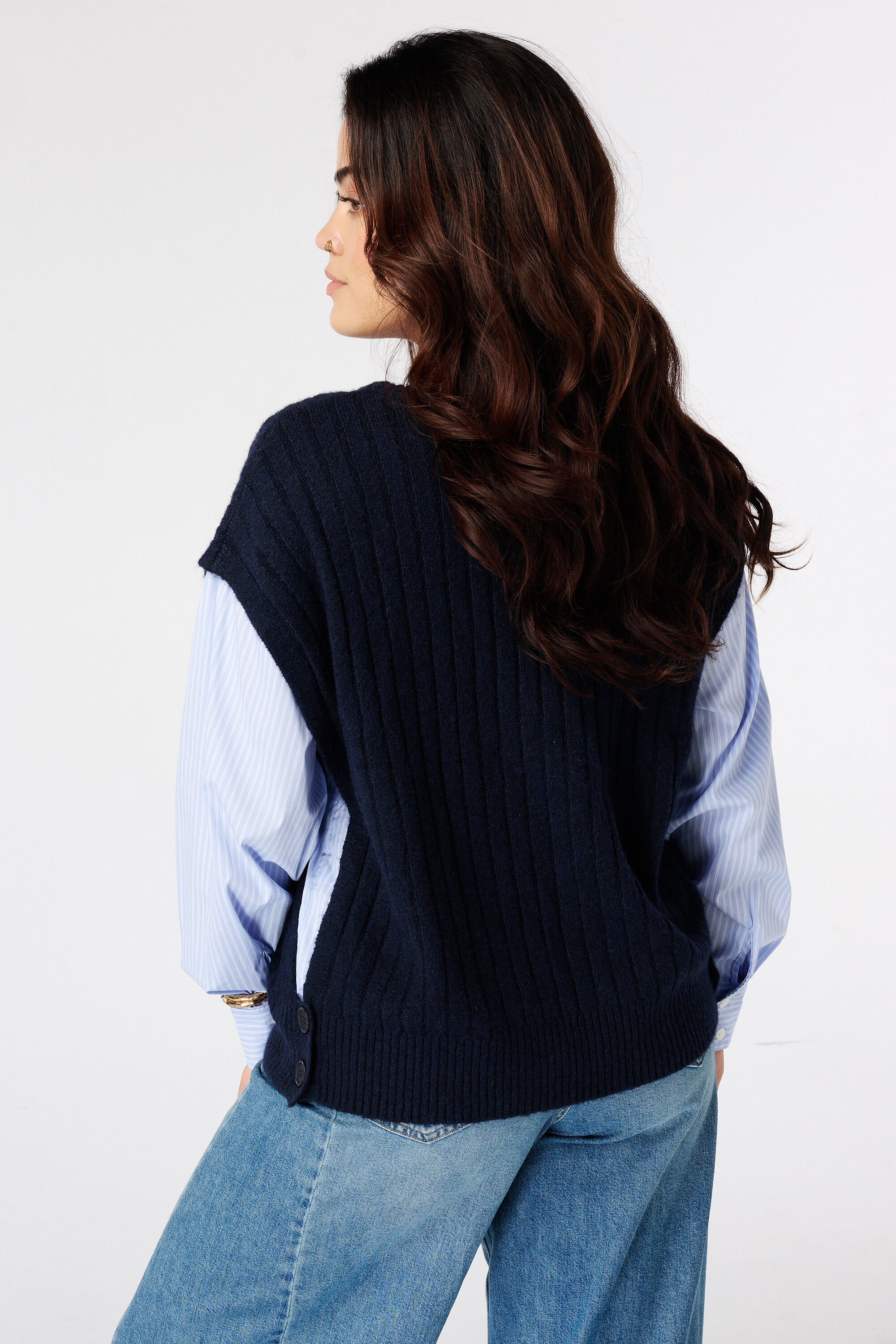 Pullover mit kontrastierenden Blusen&auml;rmeln image number 3