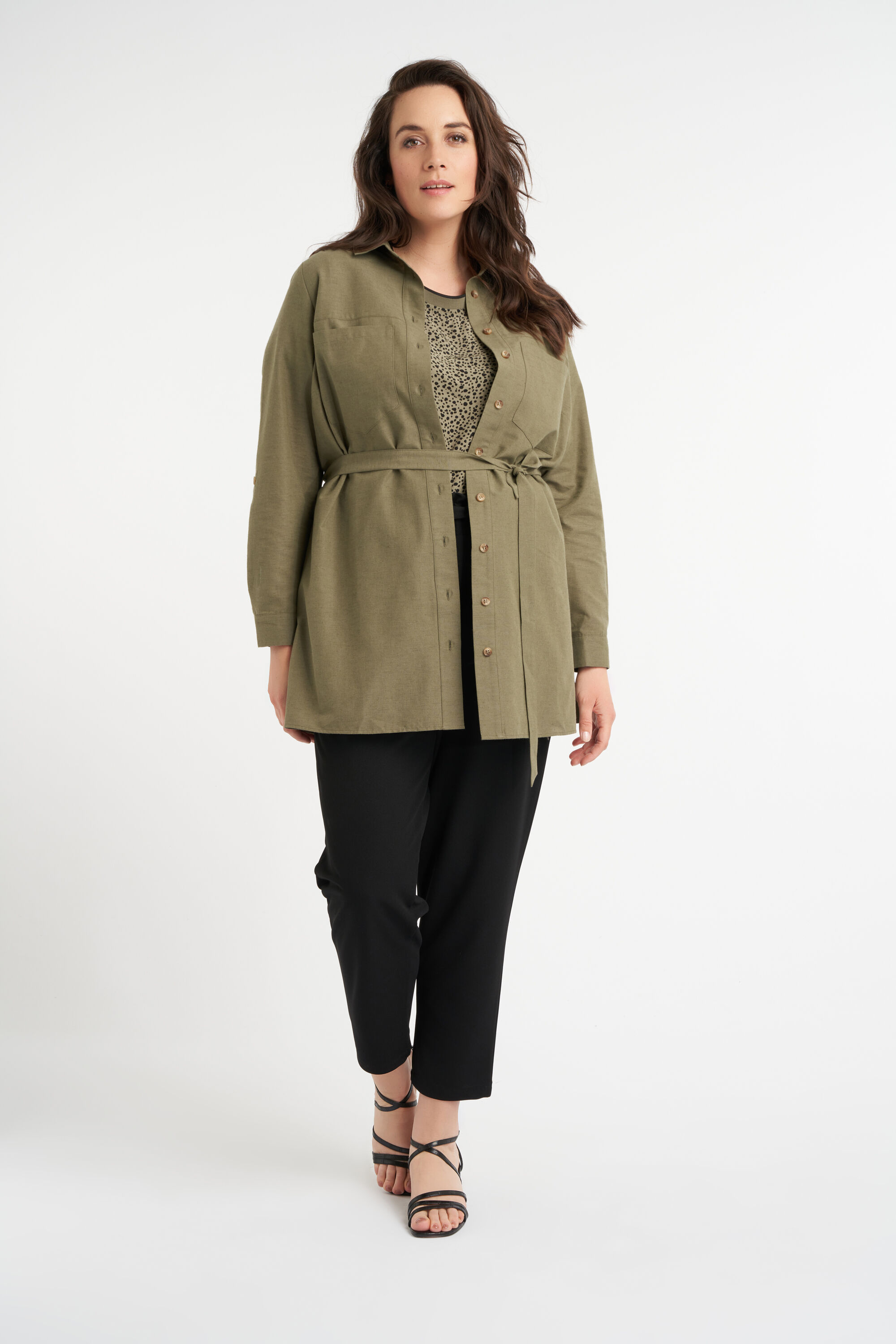 Jacke mit Bindeg&uuml;rtel  image number 6