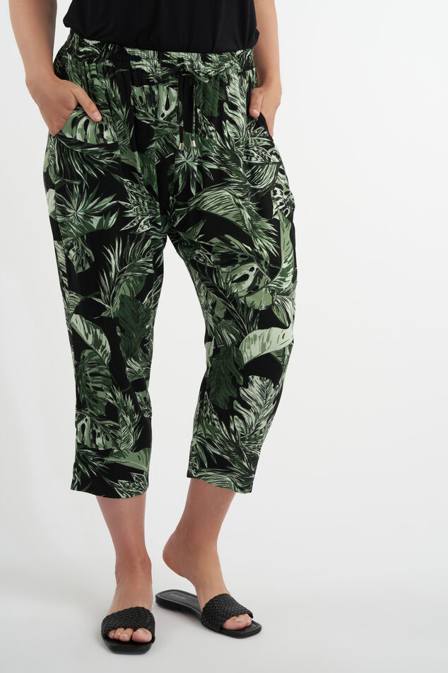 Weit geschnittene Hose mit Print image number 0