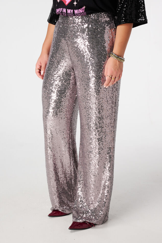 Paillettenhose mit weitem Bein image number 5