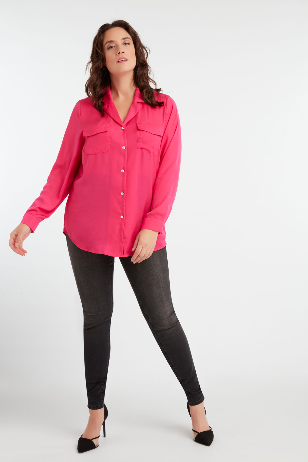 Satin-Bluse image number 3