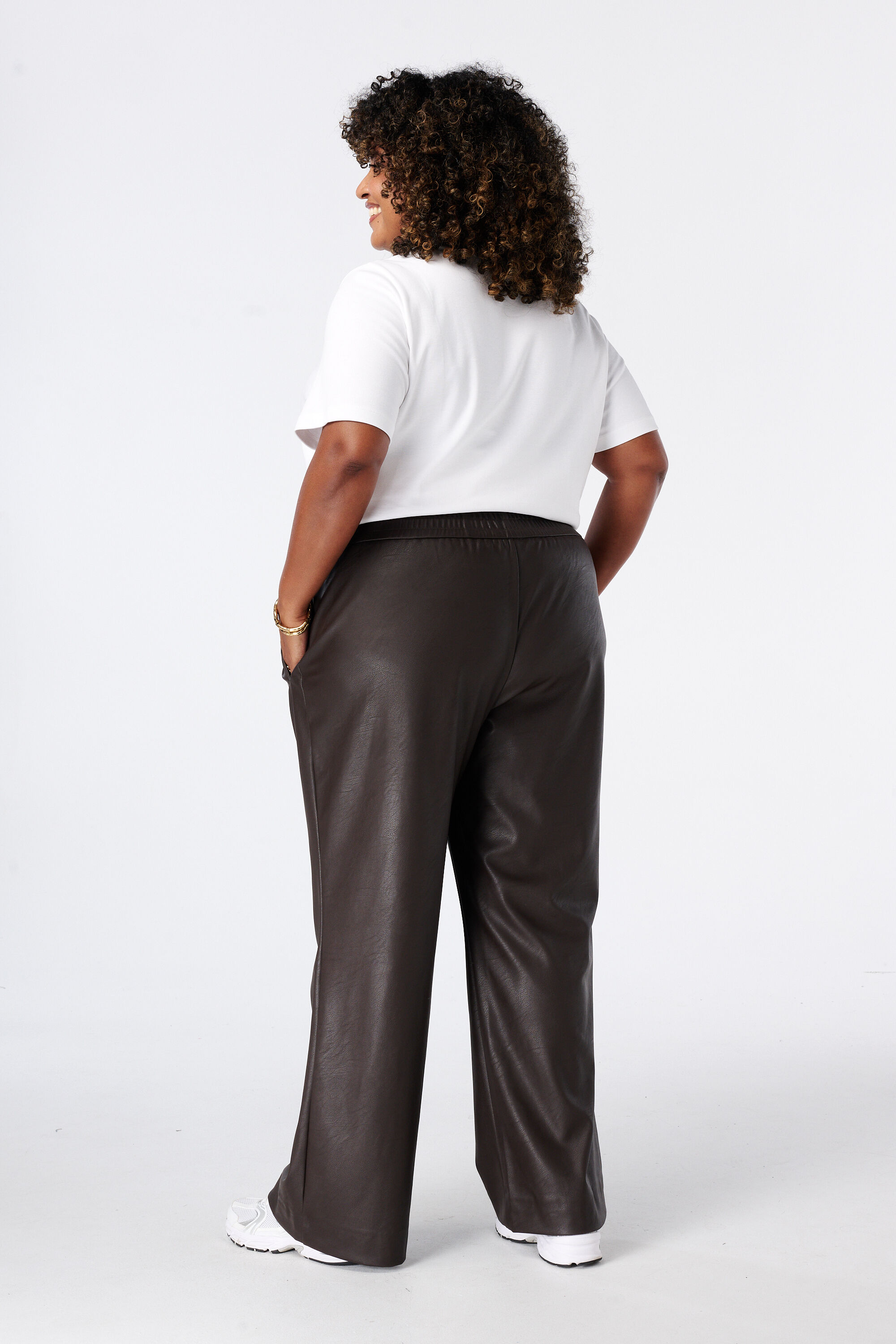 Wide Leg Hose aus Kunstleder image number 3