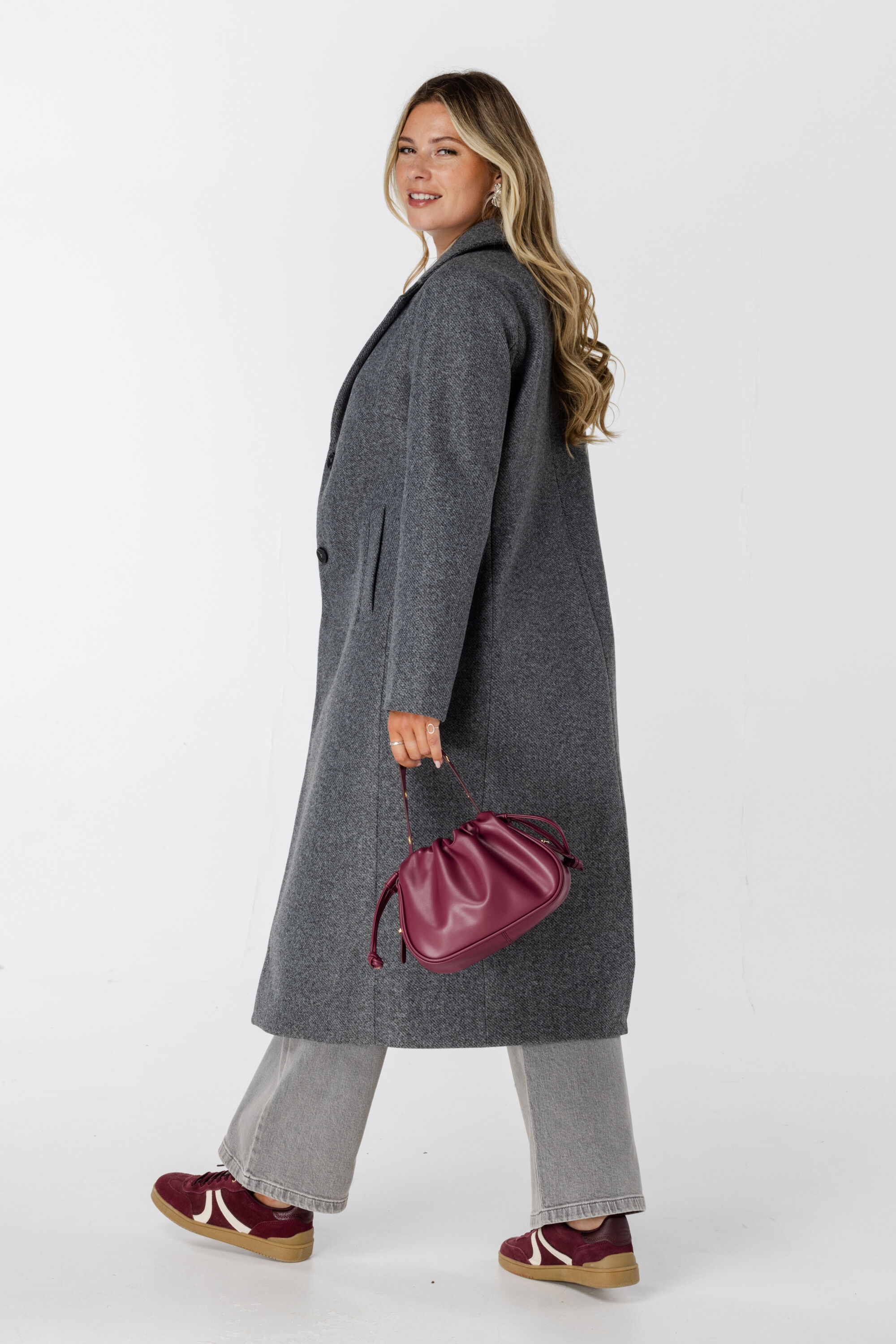 Langer Mantel mit Knopfverschluss image number 3