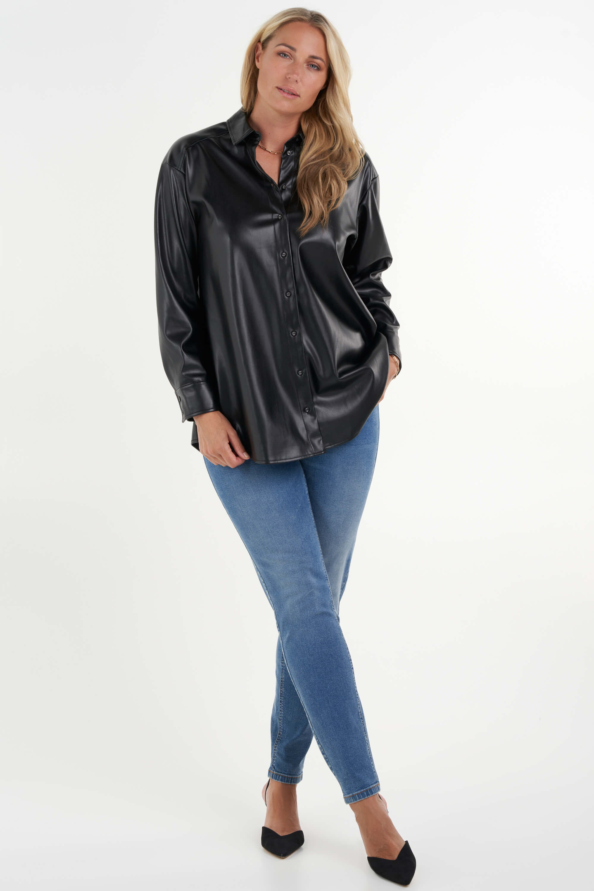 Kunstleder-Bluse  image number 5