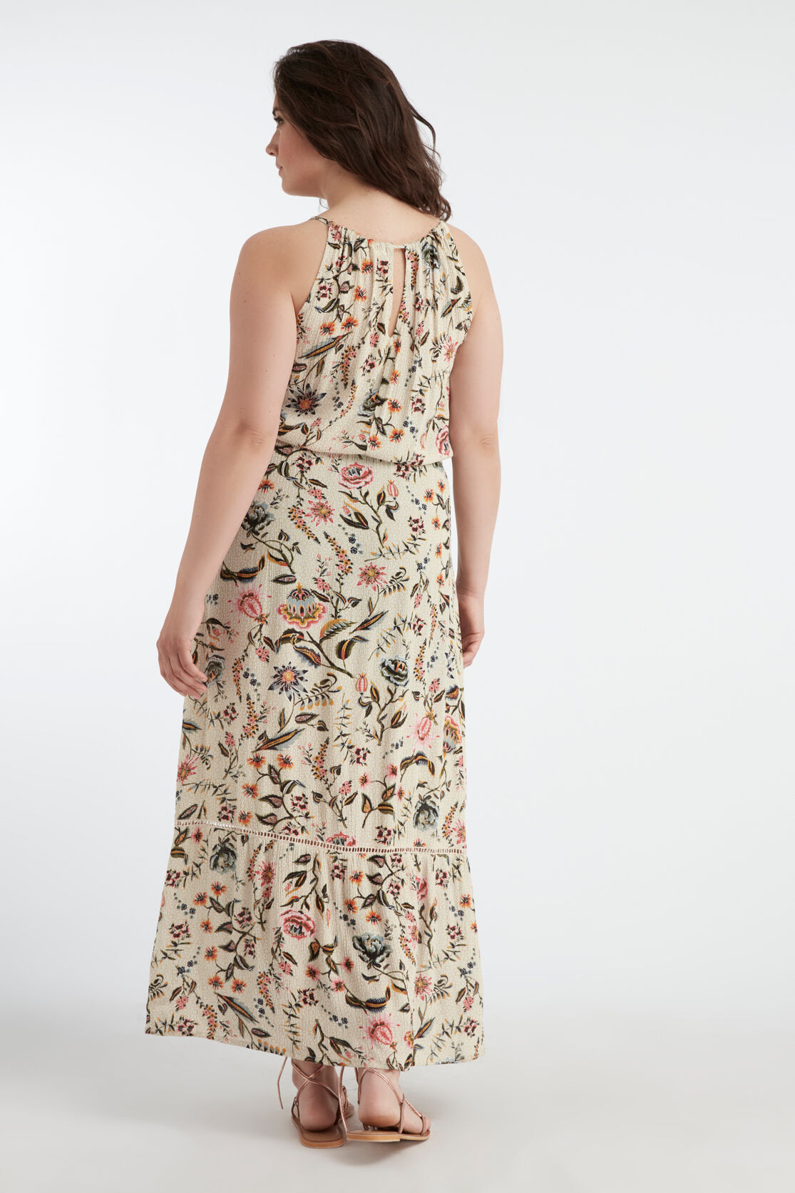 Langes Bohemien-Kleid mit Print image number 4