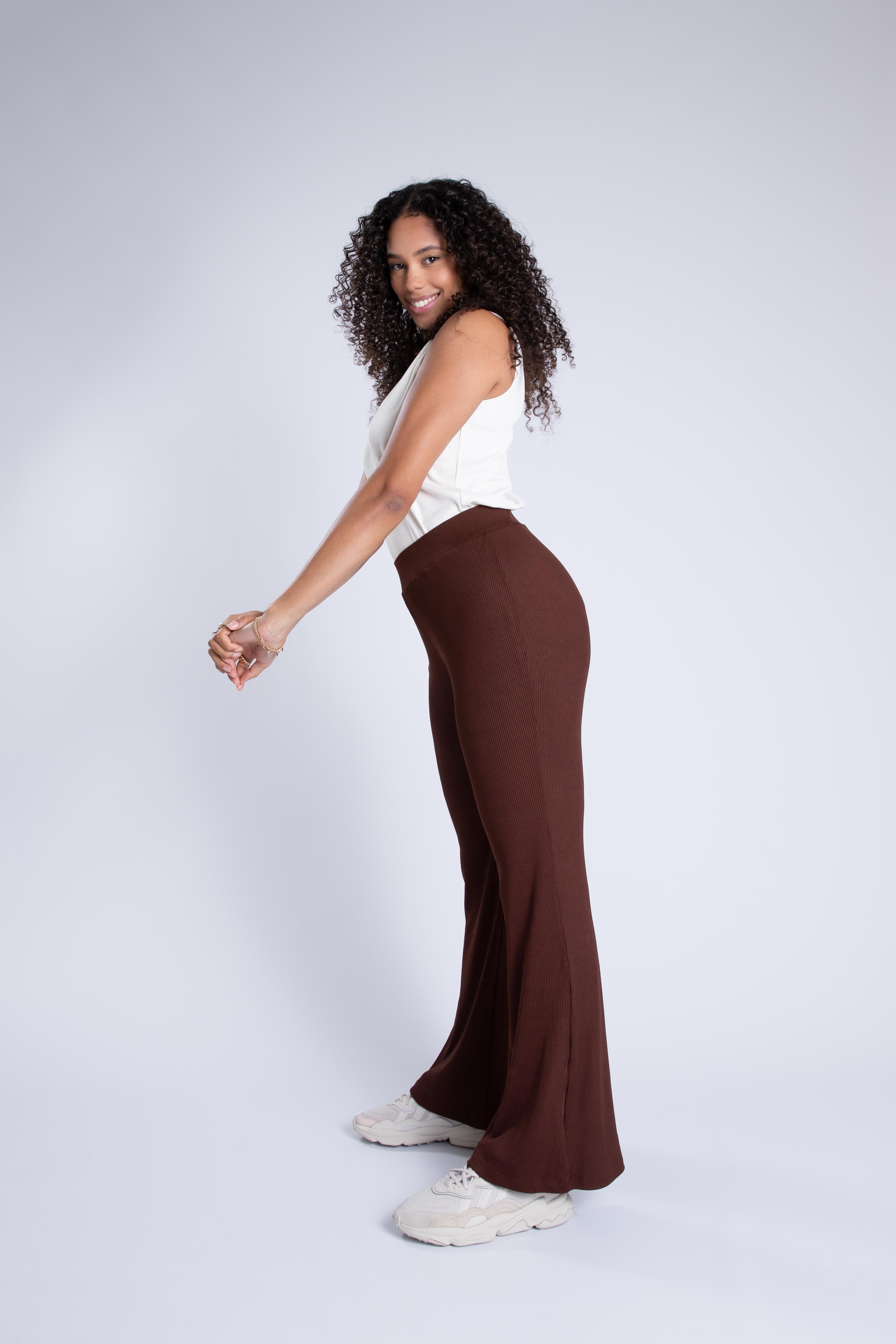 Ausgestellte Ripp-Leggings  image number 5