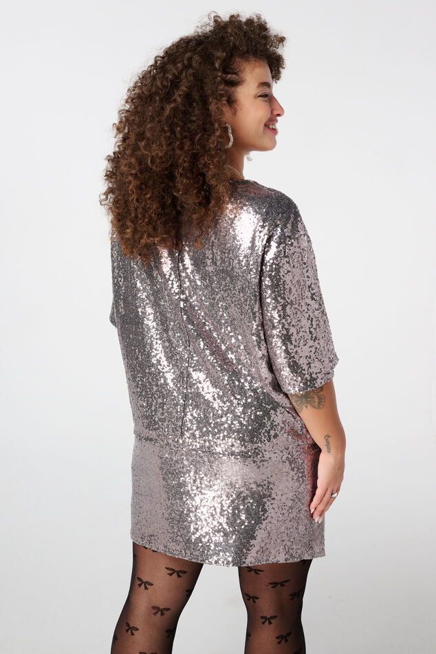 Kurzärmliges Paillettentop image number 3