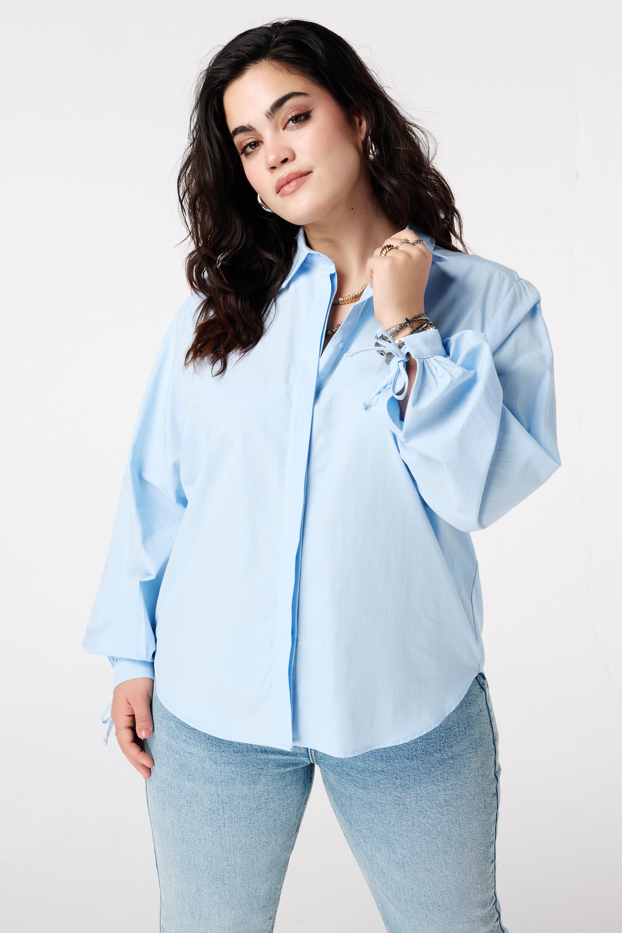 Bluse mit Kordeldetails
