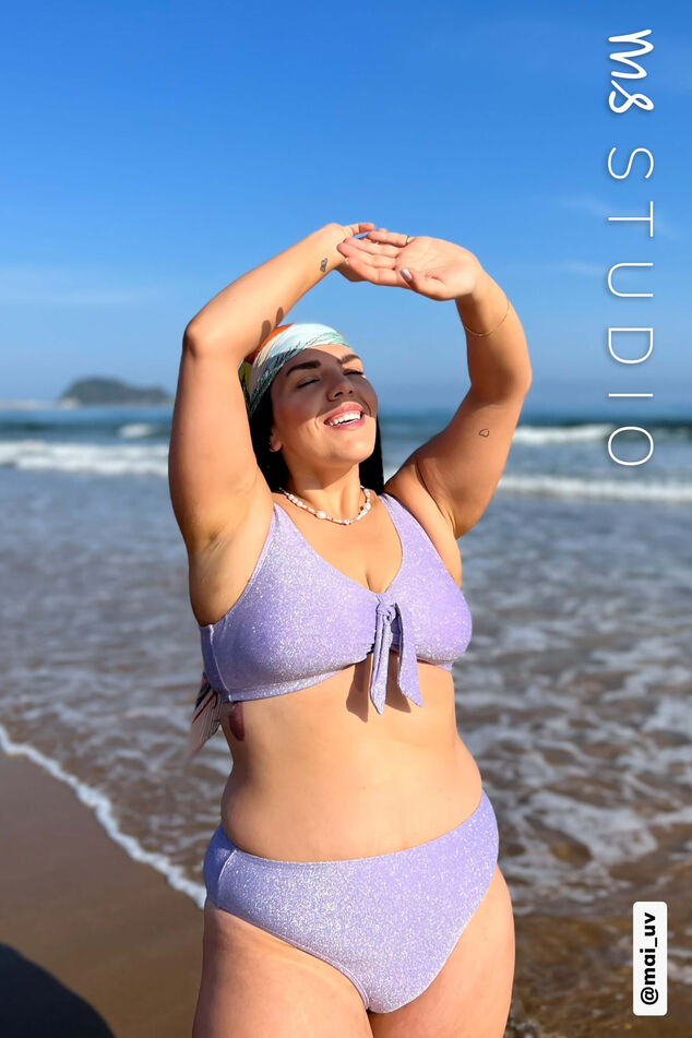 Bikinioberteil mit Glitzer image number 0