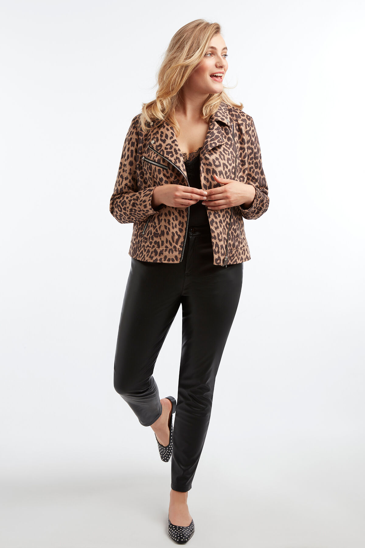 Biker-Jacke aus Kunst-Veloursleder image number 4