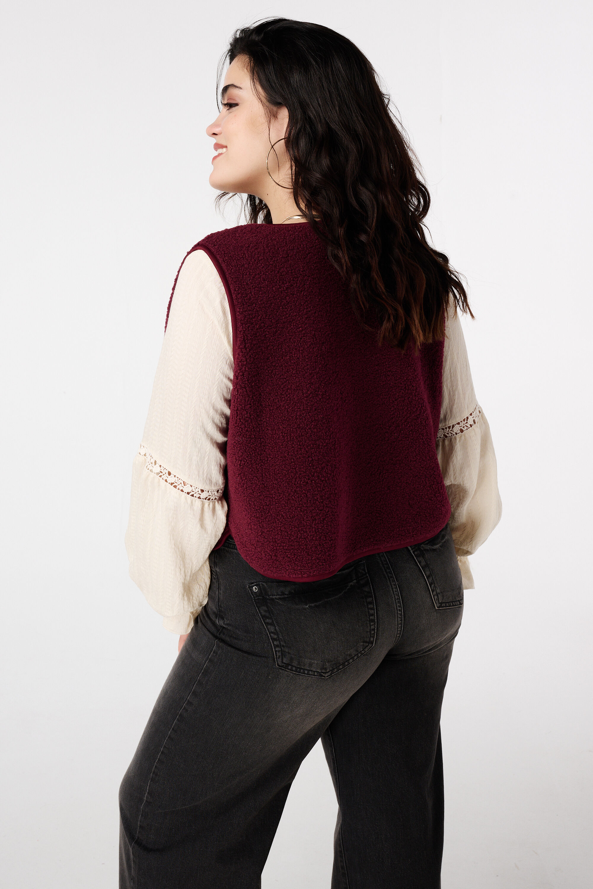 Teddy-Weste mit Knopfverschluss image number 3