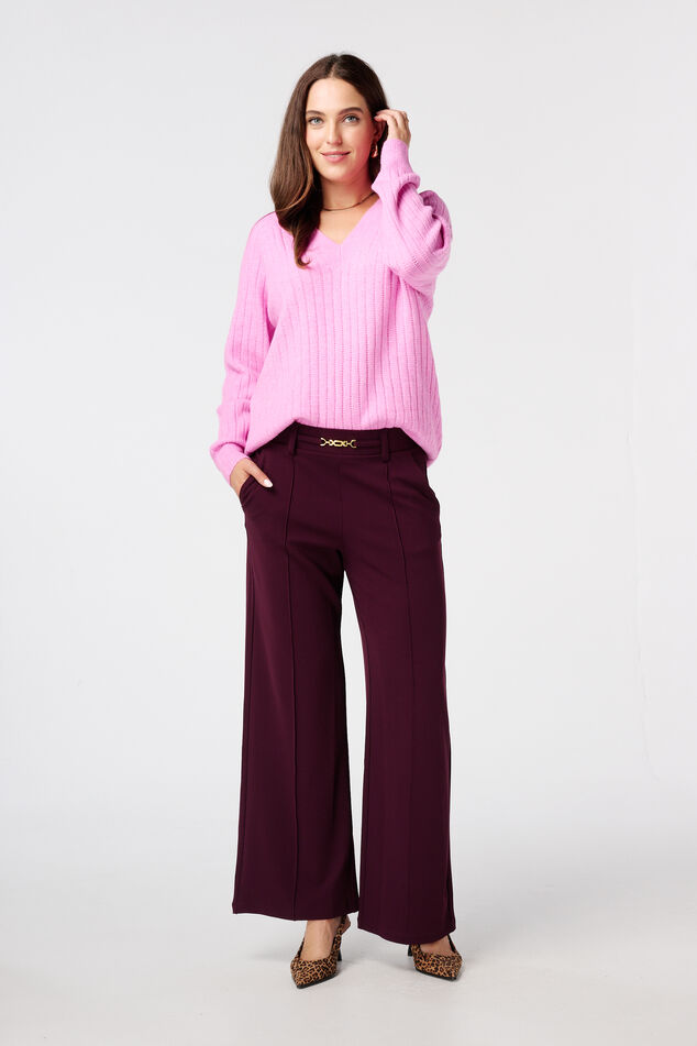 Fein gestrickter Pullover mit Muster image number 5