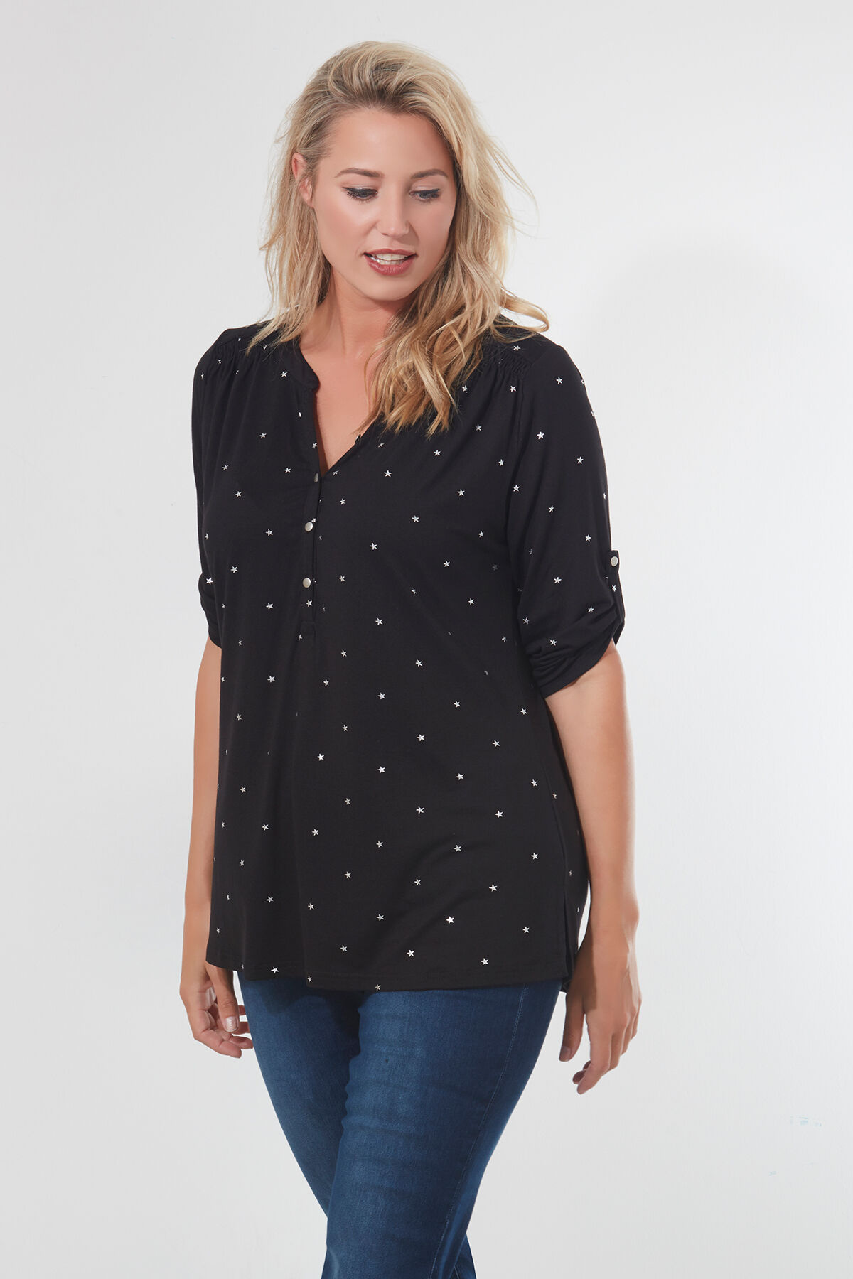 Oberteil mit Glitzermotiv image number 0