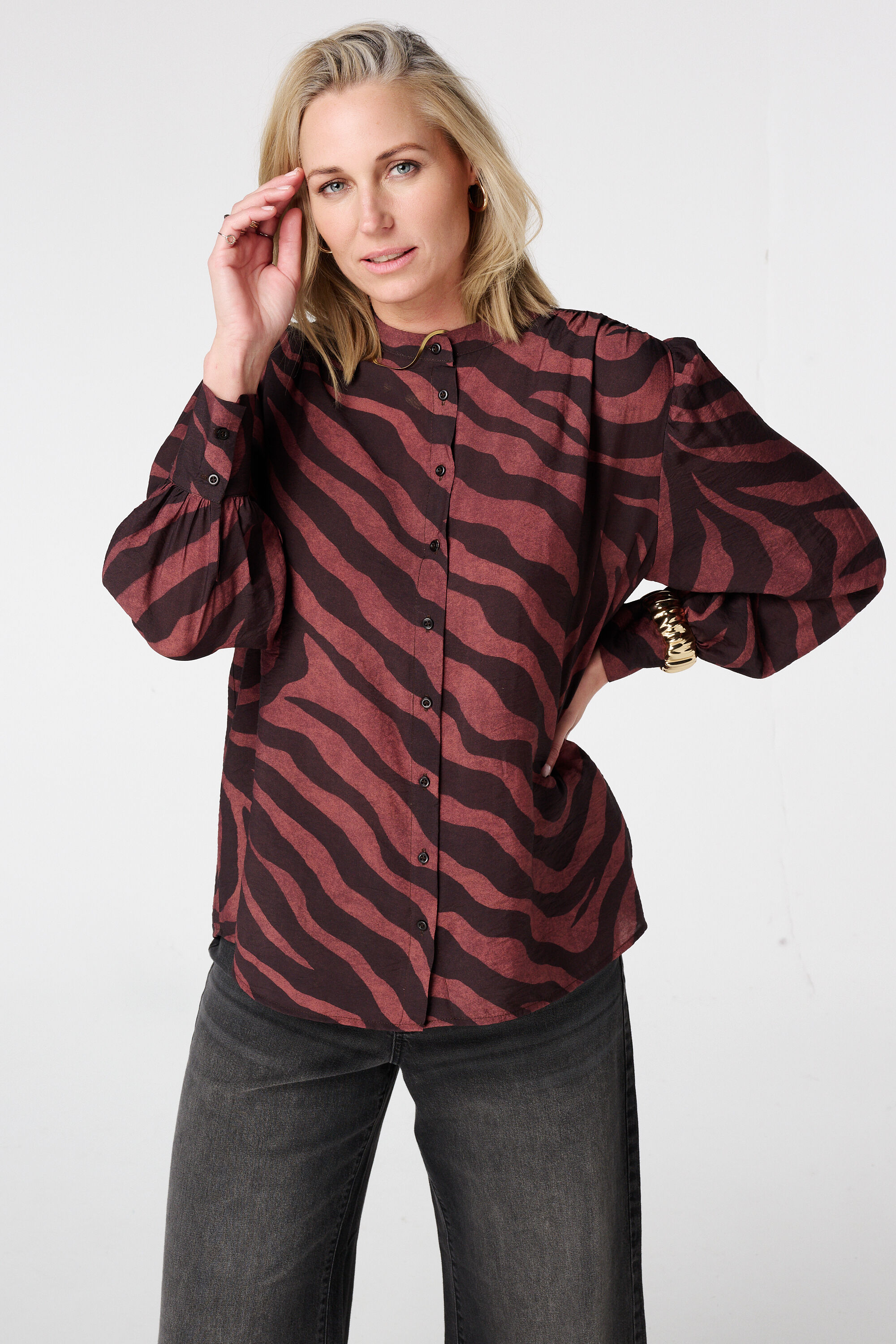 Bluse mit Animal-Print